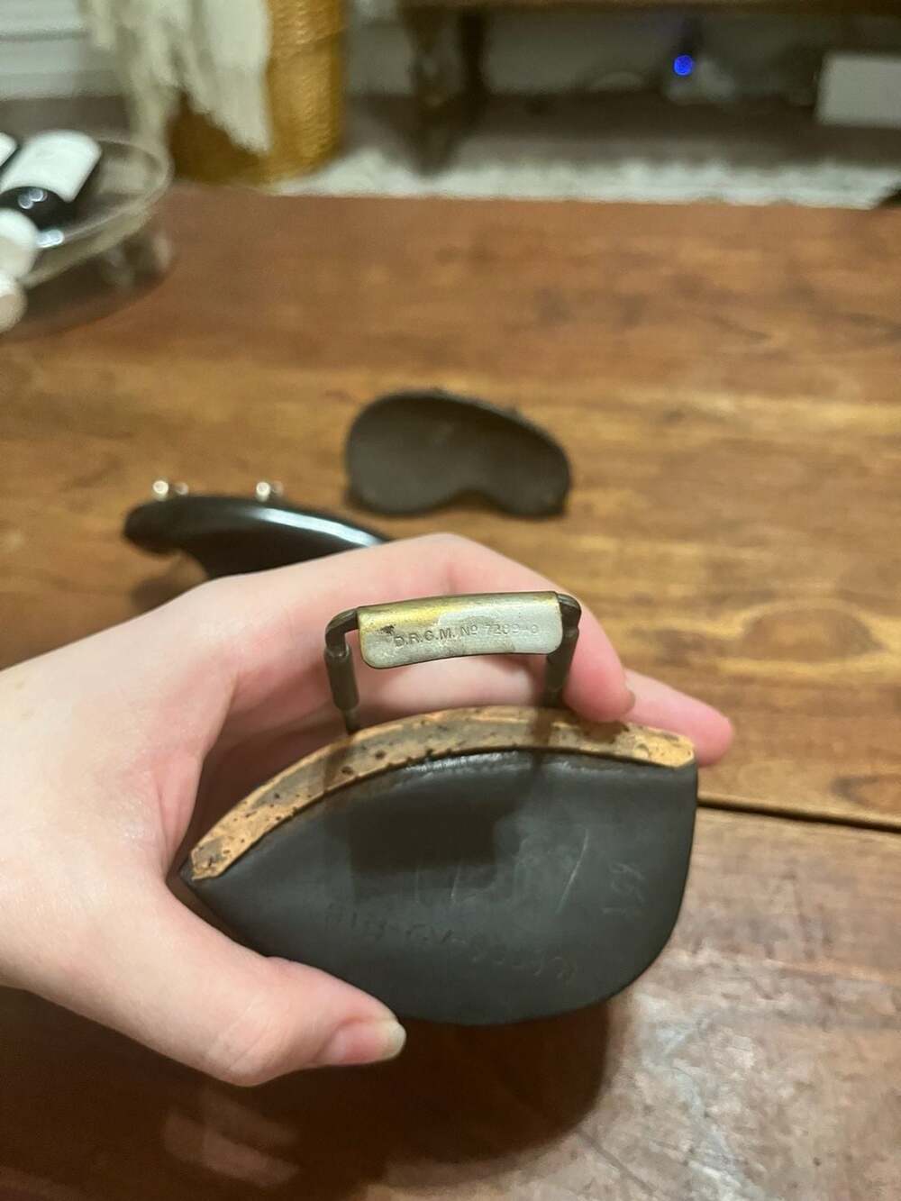 Becker Violin Chin Rest Vintage Black Lot of 3